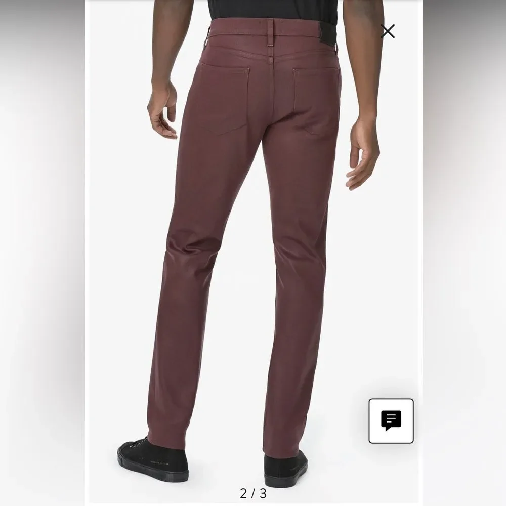 NWT Paige Lennox Sunset Wine Coated Men’s Jeans Sz 28 $219